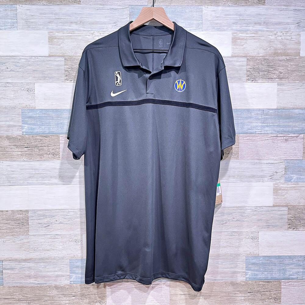 Santa Cruz Warriors NBA G League Nike Golf Dri Fit Polo Shirt Gray Mens XL